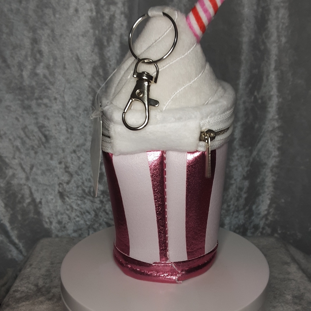 Adorable Zipper Ice Cream Soda Bag Charm Key Chain - Picture 4 of 6